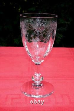 Saint Louis Massenet Cleo 6 Weingläser Verre A Vin Cristal Grave Napoleon III Jc