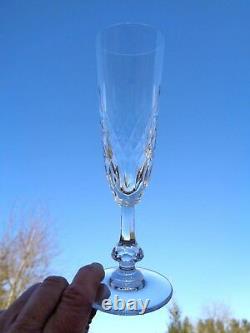 Saint Louis Messine 4 Tall Fluted Glasses Flute A Champagne Cristal Taillé Sektg