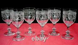 Saint Louis Metz Wine Glasses Weingläser Verre A Vin Cristal Gravé Napoleon III