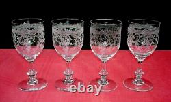 Saint Louis Metz Wine Glasses Weingläser Verre A Vin Cristal Gravé Napoleon III