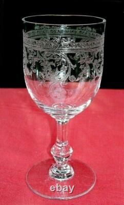 Saint Louis Metz Wine Glasses Weingläser Verre A Vin Cristal Gravé Napoleon III