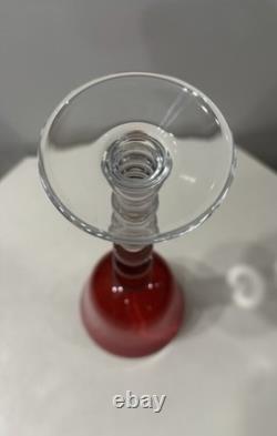 Saint Louis Modèle Bubble Grand Verre A Vin Cristal Couleur Rouge Roemer Numéro2
