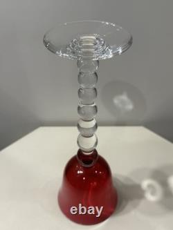 Saint Louis Modèle Bubble Grand Verre A Vin Cristal Couleur Rouge Roemer Numéro2