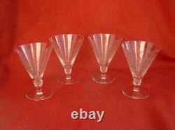 Saint Louis, Modele Lisieux, 4 Verres A Vin En Cristal, 11 CM