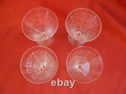 Saint Louis, Modele Lisieux, 4 Verres A Vin En Cristal, 11 CM