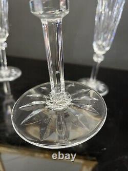 Saint Louis Modèle Provence 6 Flûtes à Champagne En Cristal H 20 Cm