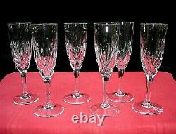 Saint Louis Monaco 6 Fluted Glasses Sektgläser Flutes A Champagne Cristal Taille