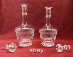 Saint Louis Papin 2 Crystal Decanter Karaffe Kristall Carafe A Vin Cristal Grave