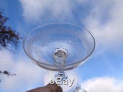Saint Louis Papin 6 Tall Sherbet Glasses Coupes A Champagne Cristal Gravé 19ème