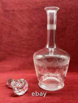 Saint Louis Papin Crystal Decanter Karaffe Kristall Carafe A Vin Cristal Grave