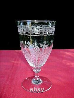 Saint Louis Pasteur Wine Glasses Verre A Vin Cristal Gravé Napoleon Empire 19e D