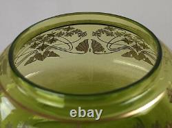 Saint Louis Petit vase Art Nouveau cristal doré à l'or signé antique 1900