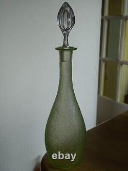 Saint Louis Rare Ancienne Carafe A Liqueur Cristal Ouraline Art Nouveau