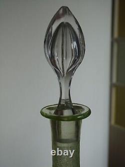 Saint Louis Rare Ancienne Carafe A Liqueur Cristal Ouraline Art Nouveau