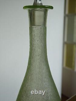 Saint Louis Rare Ancienne Carafe A Liqueur Cristal Ouraline Art Nouveau