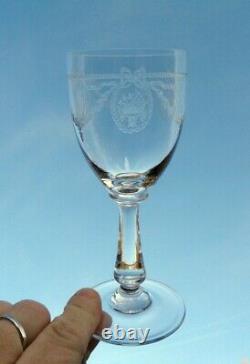 Saint Louis Sapho Panier Fleuri 6 Wine Glasses Weing Verre A Vin Cristal Gravé C