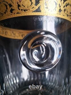 Saint-Louis / Seau à glace en cristal taillé et gravé/doré or / Modèle Thistle Saint-Louis / Seau à glace en cristal taillé et gravé/doré or / Modèle Thistle