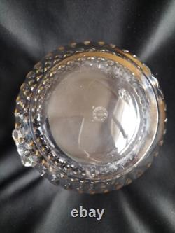 Saint-Louis / Seau à glace en cristal taillé et gravé/doré or / Modèle Thistle