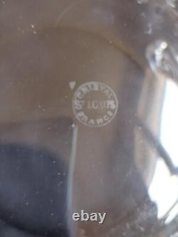 Saint-Louis / Seau à glace en cristal taillé et gravé/doré or / Modèle Thistle