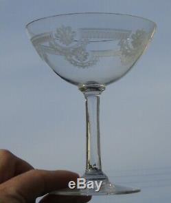 Saint Louis Service de 6 coupes à champagne en cristal, modèle Manon