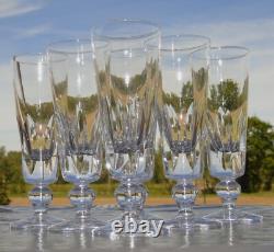 Saint Louis Service de 6 flûtes à champagne en cristal, modèle Jersey
