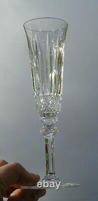 Saint Louis Service de 6 flûtes à champagne en cristal taillé, modèle Tommy