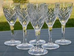 Saint Louis Service de 6 verres à eau en cristal taillé, modèle Chantilly