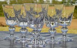 Saint Louis Service de 6 verres à vin blanc en cristal, modèle Jersey. H. 11,3