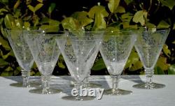 Saint Louis Service de 6 verres à vin blanc en cristal, modèle Lisieux