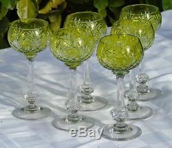 Saint Louis Service de 6 verres à vin en cristal doublé, modèle Massenet