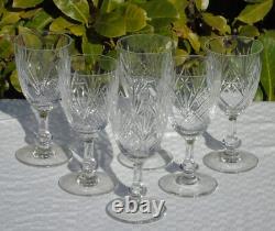 Saint Louis Service de 6 verres à vin en cristal taillé Haut 132 mm