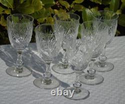 Saint Louis Service de 6 verres à vin en cristal taillé Haut 132 mm