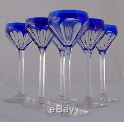 Saint Louis Service de 6 verres en cristal doublé taillé