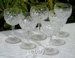 Saint Louis Service de 6 verres en cristal taillé. Service Duna