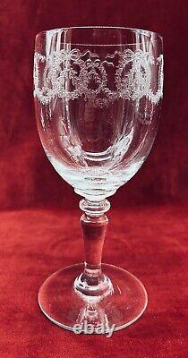 Saint Louis Stella 6 Weingläser Verres A Vin Cristal Grave Roi Noeud Louis XVI C