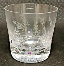 Saint Louis Sublime verre à whisky Cristal gravé de 5 fleurs 5 pistils bonbons