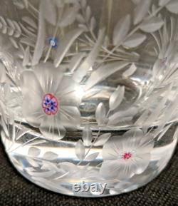 Saint Louis Sublime verre à whisky Cristal gravé de 5 fleurs 5 pistils bonbons