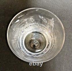 Saint Louis Sublime verre à whisky Cristal gravé de 5 fleurs 5 pistils bonbons