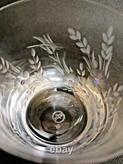 Saint Louis Sublime verre à whisky Cristal gravé de 5 fleurs 5 pistils bonbons