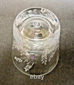 Saint Louis Sublime verre à whisky Cristal gravé de 5 fleurs 5 pistils bonbons