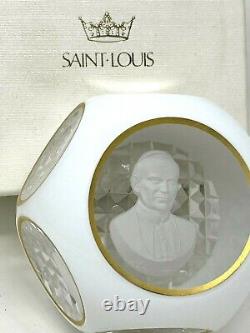 Saint Louis & Sulfure & Presse Papier & Jean Paul II & Pape & Catholique Cristal