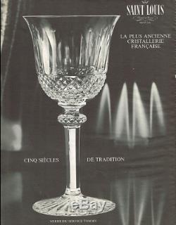 Saint Louis Tommy 4 Tall Water Glasses Verres A Eau 18 CM 18cm Cristal Taillé