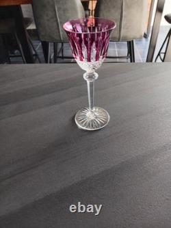 Saint Louis Tommy Verre A Vin Rhin Roemer Cristal Taillé De Couleur Coloré