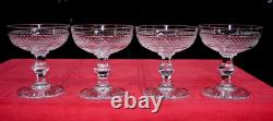 Saint Louis Trianon 4 Champagnergläser Coupes A Champagne Cristal Taillé 19ème