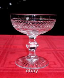 Saint Louis Trianon 4 Champagnergläser Coupes A Champagne Cristal Taillé 19ème