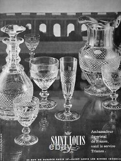 Saint Louis Trianon 4 Water Glasses Weingläser Verre A Eau Cristal Taillé 19eme