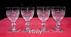 Saint Louis Trianon 4 Wine Glasses Weingläser Verre A Vin Cristal Taillé 19éme A