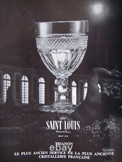 Saint Louis Trianon 6 Wine Glasses Weingläser Verre A Vin Cristal Taillé 19éme A