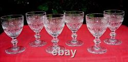 Saint Louis Trianon 6 Wine Glasses Weingläser Verre A Vin Cristal Taillé 19éme B