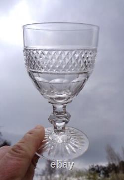 Saint Louis Trianon 6 Wine Glasses Weingläser Verre A Vin Cristal Taillé 19éme B